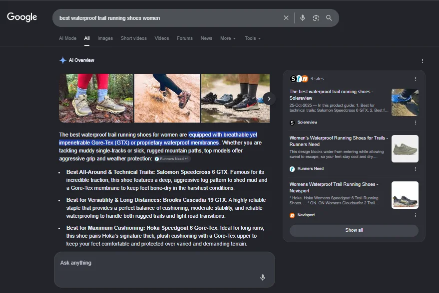 google-ai-overview-in-search-results-citing-an-ecommerce-brand-for-a-product-query