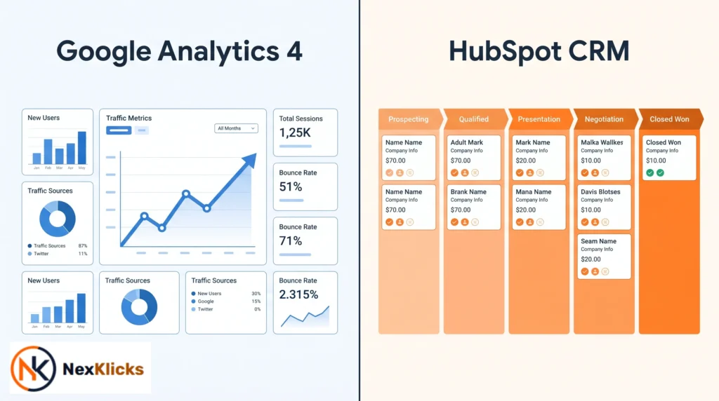 Google Analytics 4 and HubSpot CRM integration for business scaling monitoring