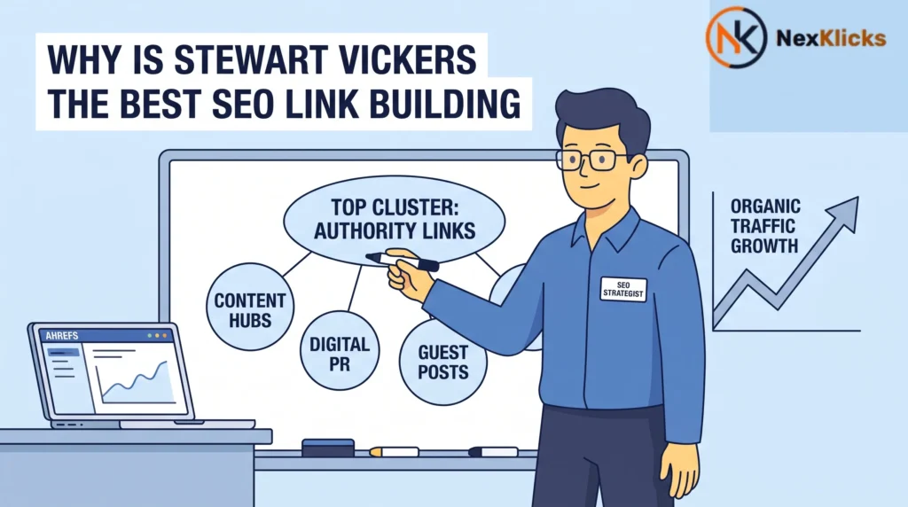 An SEO expert building a strong chain of high-quality editorial backlinks connecting trusted websites